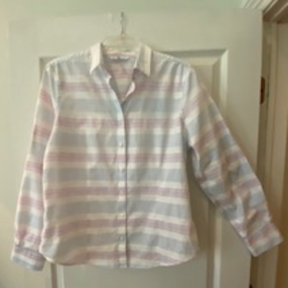 Brooks Brothers pastel plaid cotton button shirt size 14
